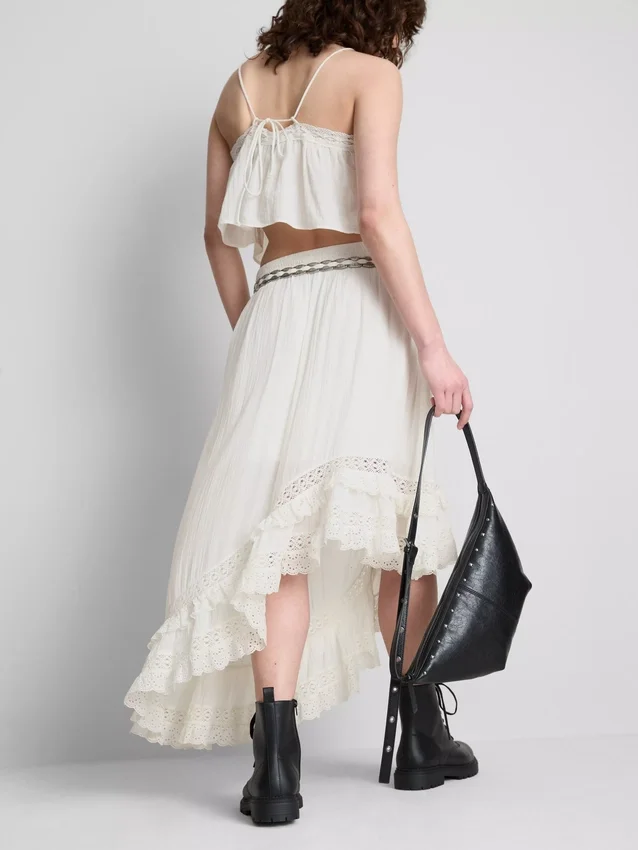 The Primark Scene | Asymmetrisk maxi-nederdel med broderi