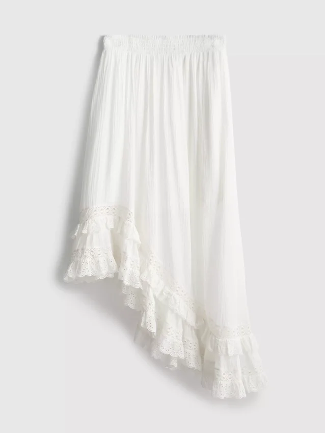The Primark Scene | Asymmetrisk maxi-nederdel med broderi