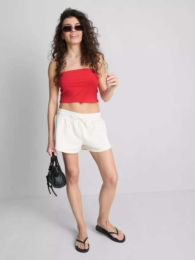 The Primark Scene | Bandeau-top i bomuldsrig jersey