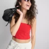 The Primark Scene | Bandeau-top i bomuldsrig jersey