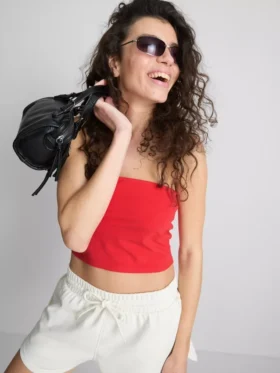 The Primark Scene | Bandeau-top i bomuldsrig jersey