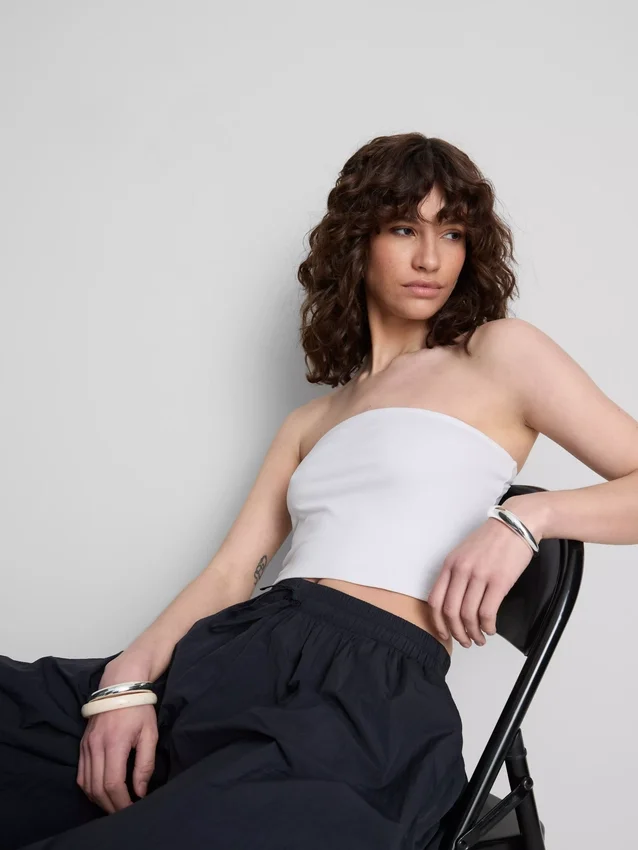 The Primark Scene | Bandeau-top i bomuldsrig jersey