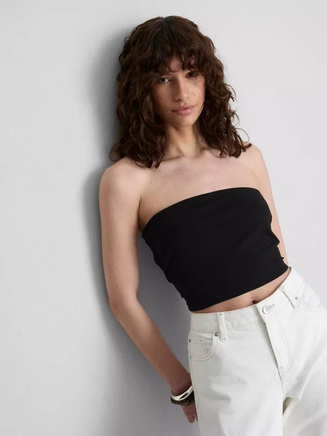 The Primark Scene | Bandeau-top i bomuldsrig jersey