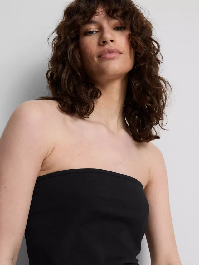 The Primark Scene | Bandeau-top i bomuldsrig jersey