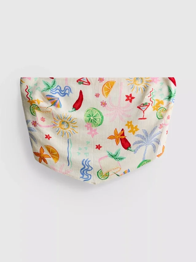 The Primark Scene | Bandeau-top med print og buet udskæring