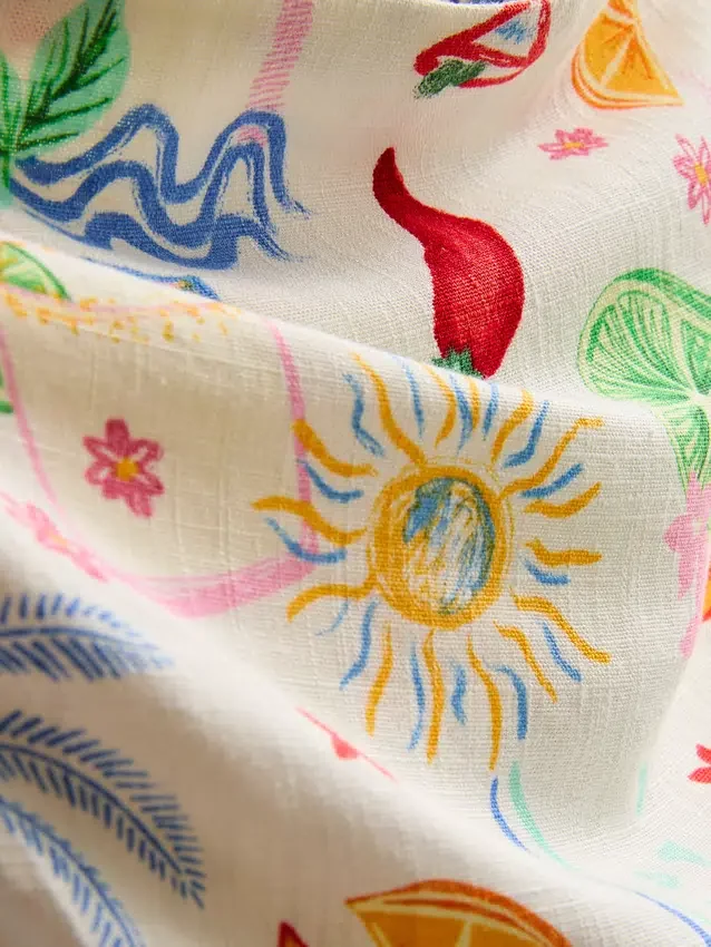 The Primark Scene | Bandeau-top med print og buet udskæring