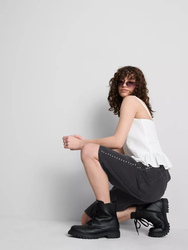 The Primark Scene | bomuldsdenim-shorts med nitter