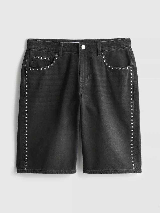 The Primark Scene | bomuldsdenim-shorts med nitter