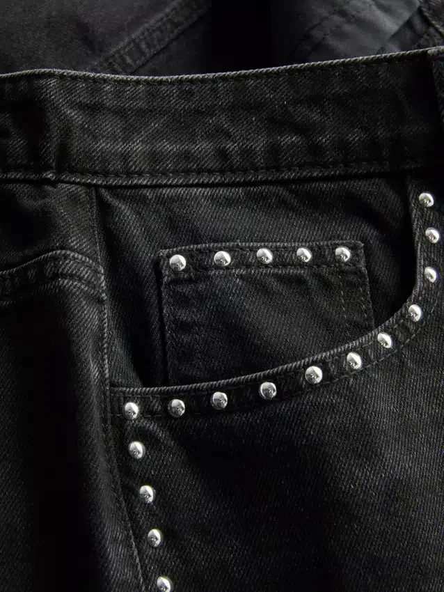The Primark Scene | bomuldsdenim-shorts med nitter