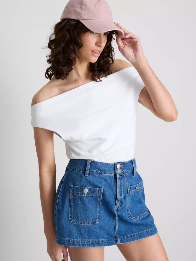 The Primark Scene | Bomuldsrig top med bare skuldre