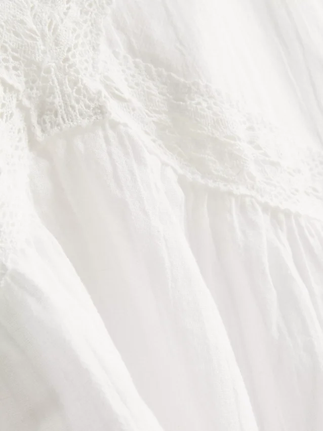 The Primark Scene | Bomuldstop med broderi, V-hals og spaghettistropper