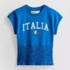 The Primark Scene | Italien fodbold-T-shirt med rynket forneden