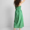 The Primark Scene | Midi-kjole med rynket stribet bandeau-top