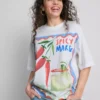 The Primark Scene | Oversized bomulds-T-shirt med margarita-motiv