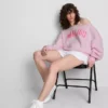The Primark Scene | Sweatshirt med slogan og bare skuldre