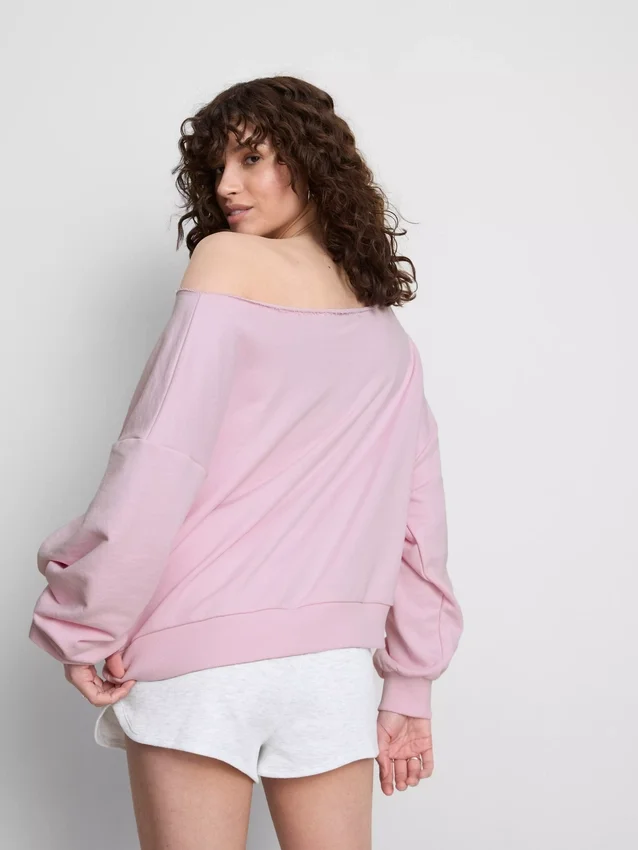 The Primark Scene | Sweatshirt med slogan og bare skuldre