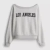 The Primark Scene | Sweatshirt med slogan og bare skuldre