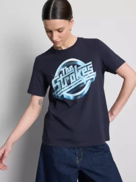 The Strokes-skjorte med grafisk motiv