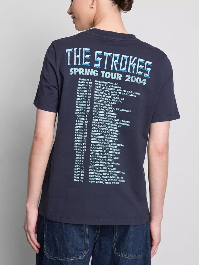 The Strokes-skjorte med grafisk motiv