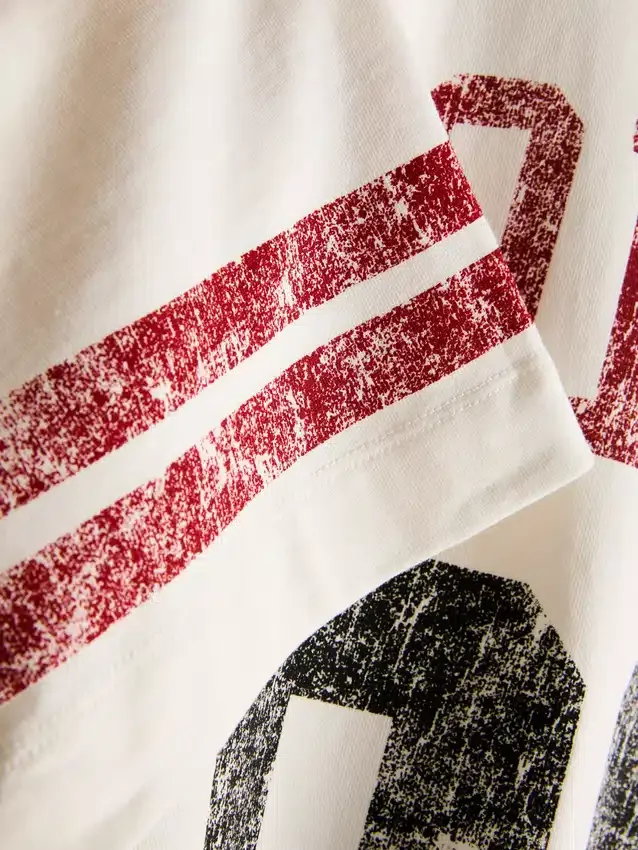 Tokyo kortærmet T-shirt med slidt look og grafisk print