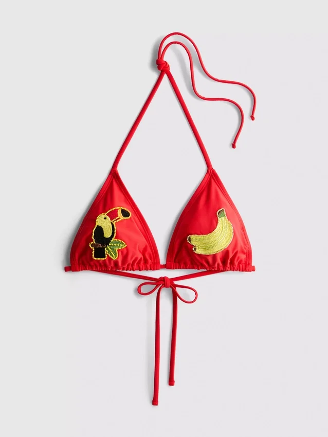 Toucan-bikini-top i trekantform