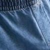Træningsbukser i bomuldsdenim med brede ben