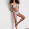 Trekantet bikini-top i gingham med daisy-kant