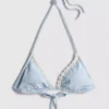 Trekantet bikini-top i gingham med daisy-kant