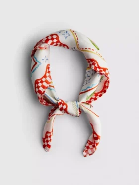 Tørklæde med sommerfuglemotiv