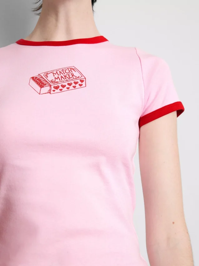 Trykt bomulds-ringer-baby-T-shirt