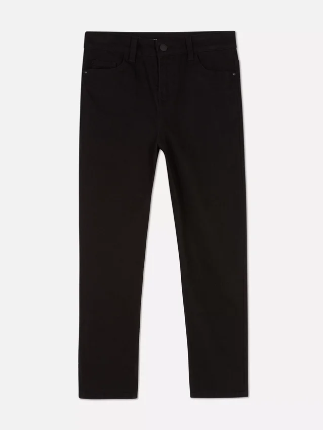 Twill-bukser med lige ben