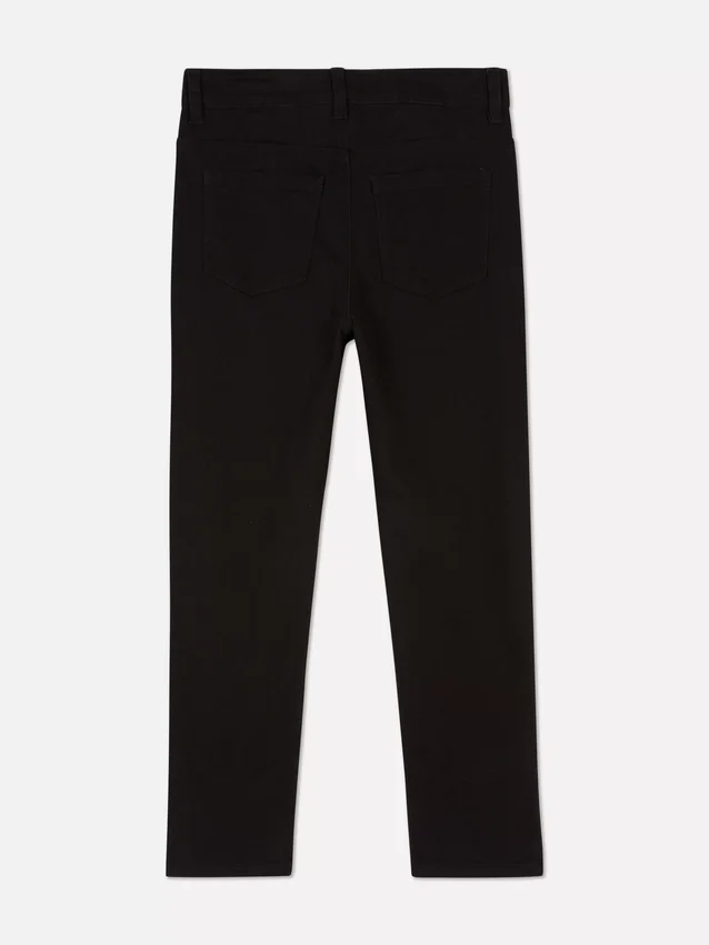 Twill-bukser med lige ben