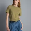 Ultimativ bomulds-T-shirt med rund hals