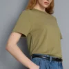 Ultimativ bomulds-T-shirt med rund hals