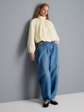 Ultimative bomuldsjeans med tøndeformede ben