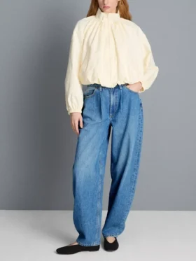 Ultimative bomuldsjeans med tøndeformede ben