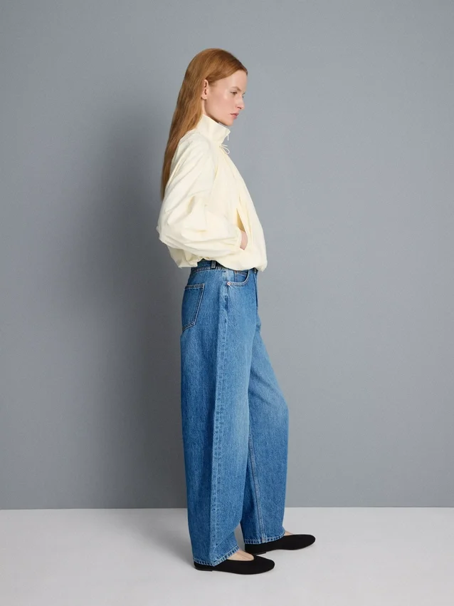 Ultimative bomuldsjeans med tøndeformede ben