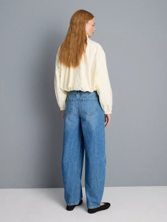 Ultimative bomuldsjeans med tøndeformede ben