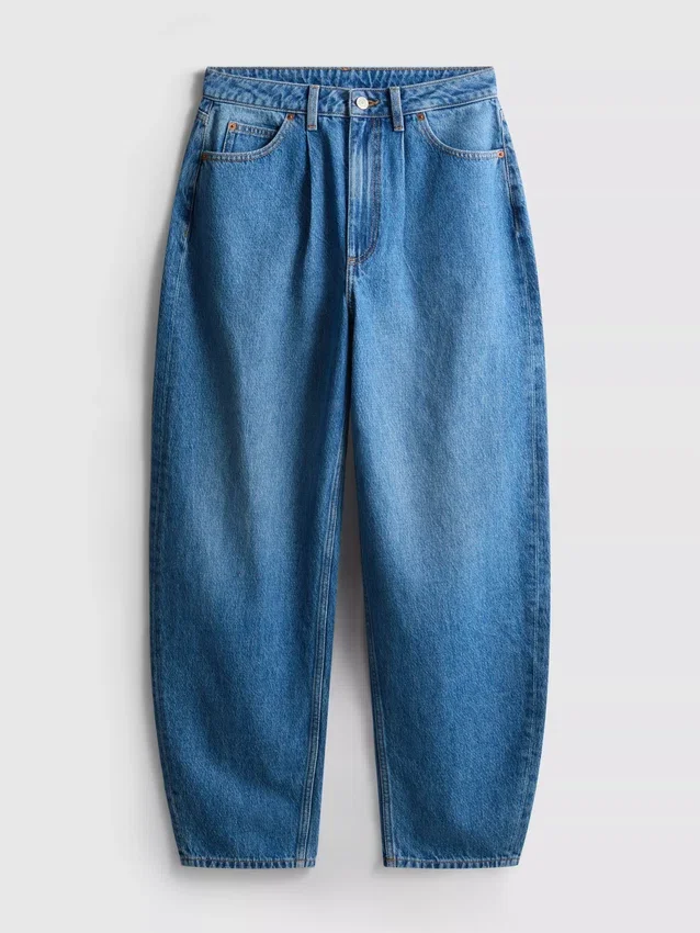 Ultimative bomuldsjeans med tøndeformede ben