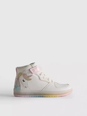Unicorn-sneakers med lysende høj top