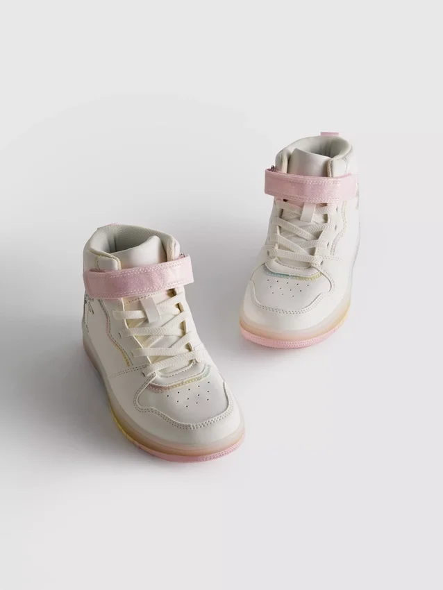 Unicorn-sneakers med lysende høj top