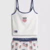 USA FC pyjamasser med bomuldsrig cami-top og korte bukser