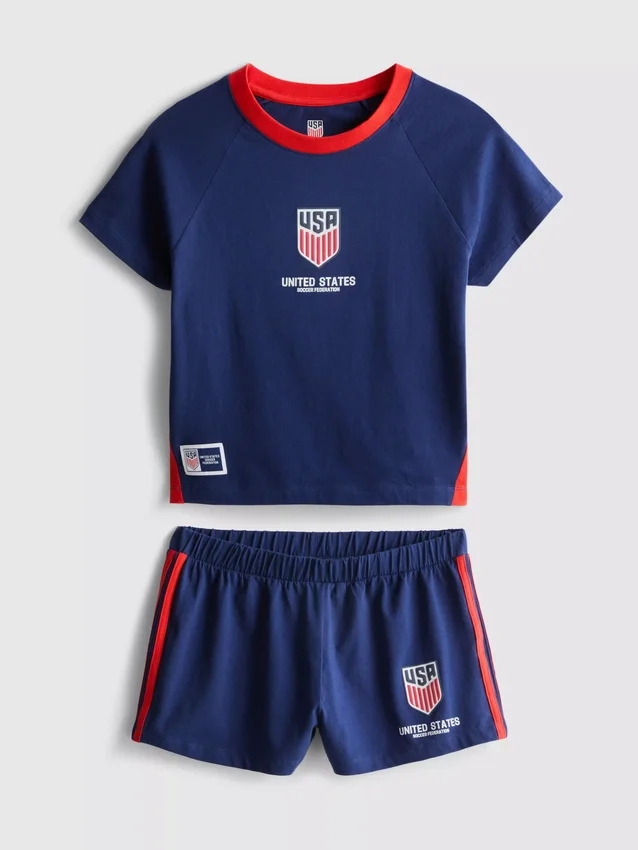 USA-fodbold-pyjamasser med korte bukser