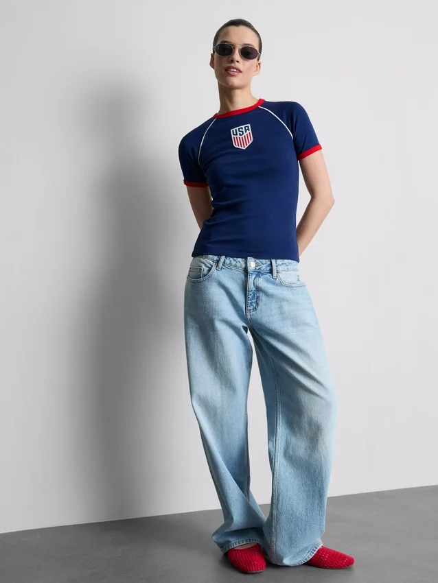 USA langærmet baby-T-shirt