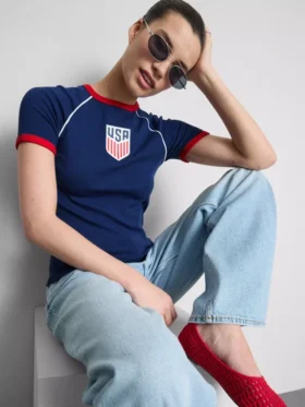 USA langærmet baby-T-shirt