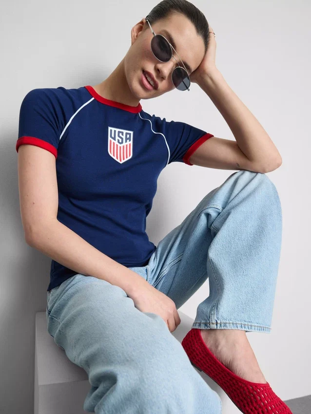 USA langærmet baby-T-shirt