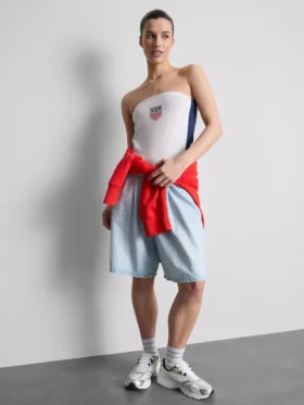 USA Soccer bandeau-top med højt bomuldsindhold
