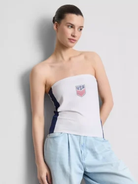 USA Soccer bandeau-top med højt bomuldsindhold