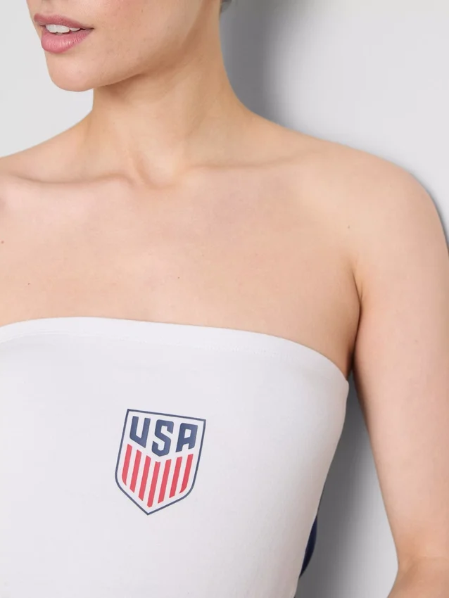USA Soccer bandeau-top med højt bomuldsindhold
