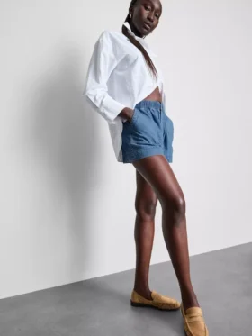 Utility-shorts i bomuldsdenim
